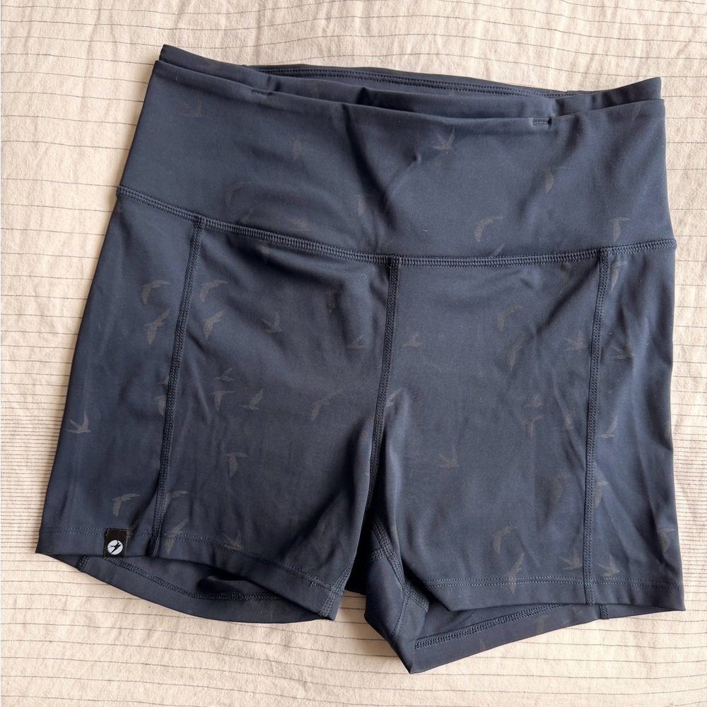 Oiselle Firecracker Dark Navy 3” Bike Shorts